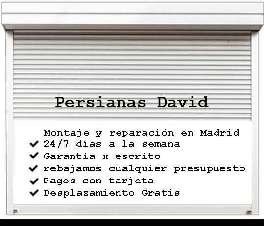 Servicios de persianas de David Clavero en Madrid